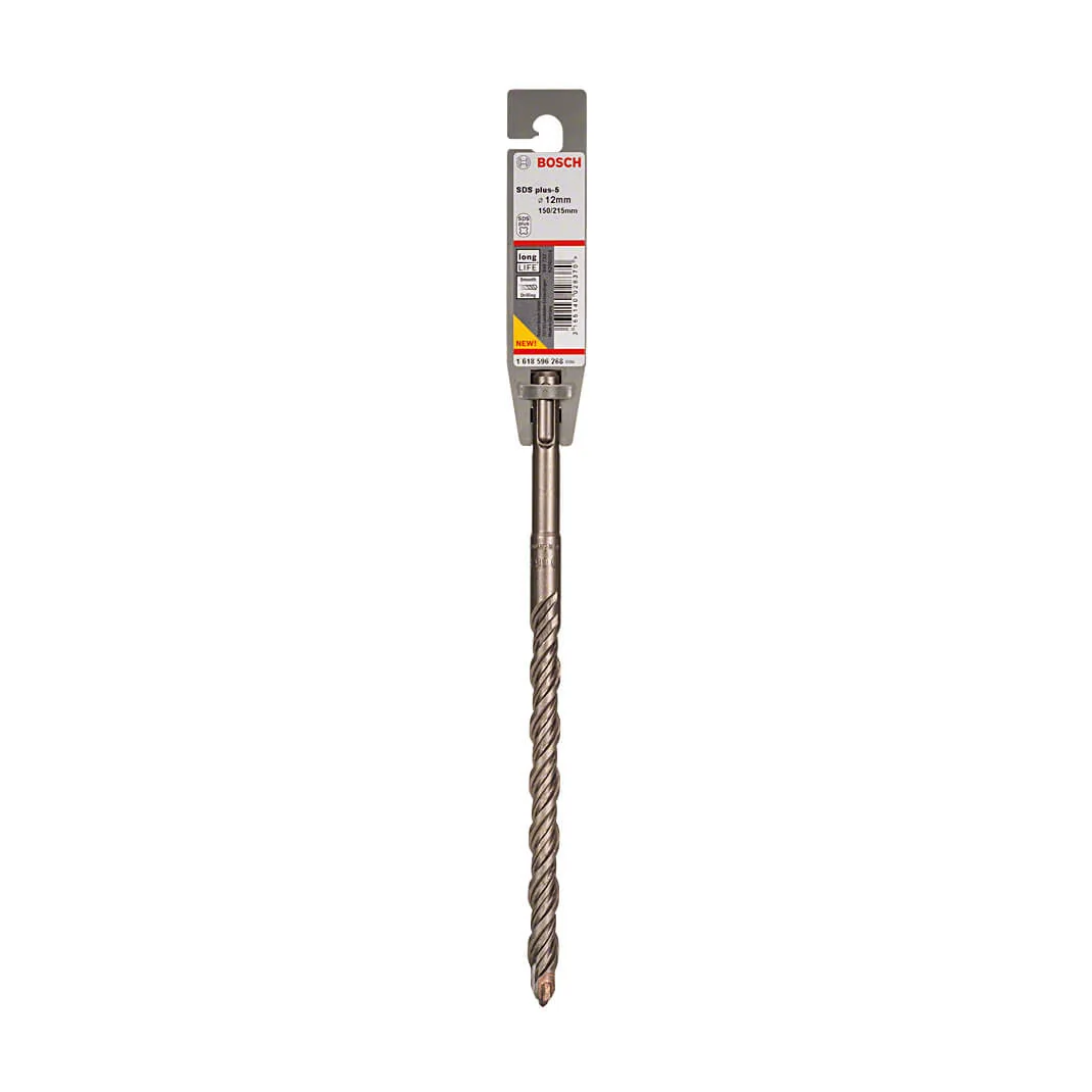 Bosch 12 x 215 mm SDS Plus-5 Drill Bits, 1 618 596 268