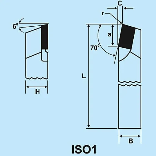 Zenstar 90 mm Length / ISO 1 (110) Bar / Straight Turning Tool (Right Hand), 110-1010