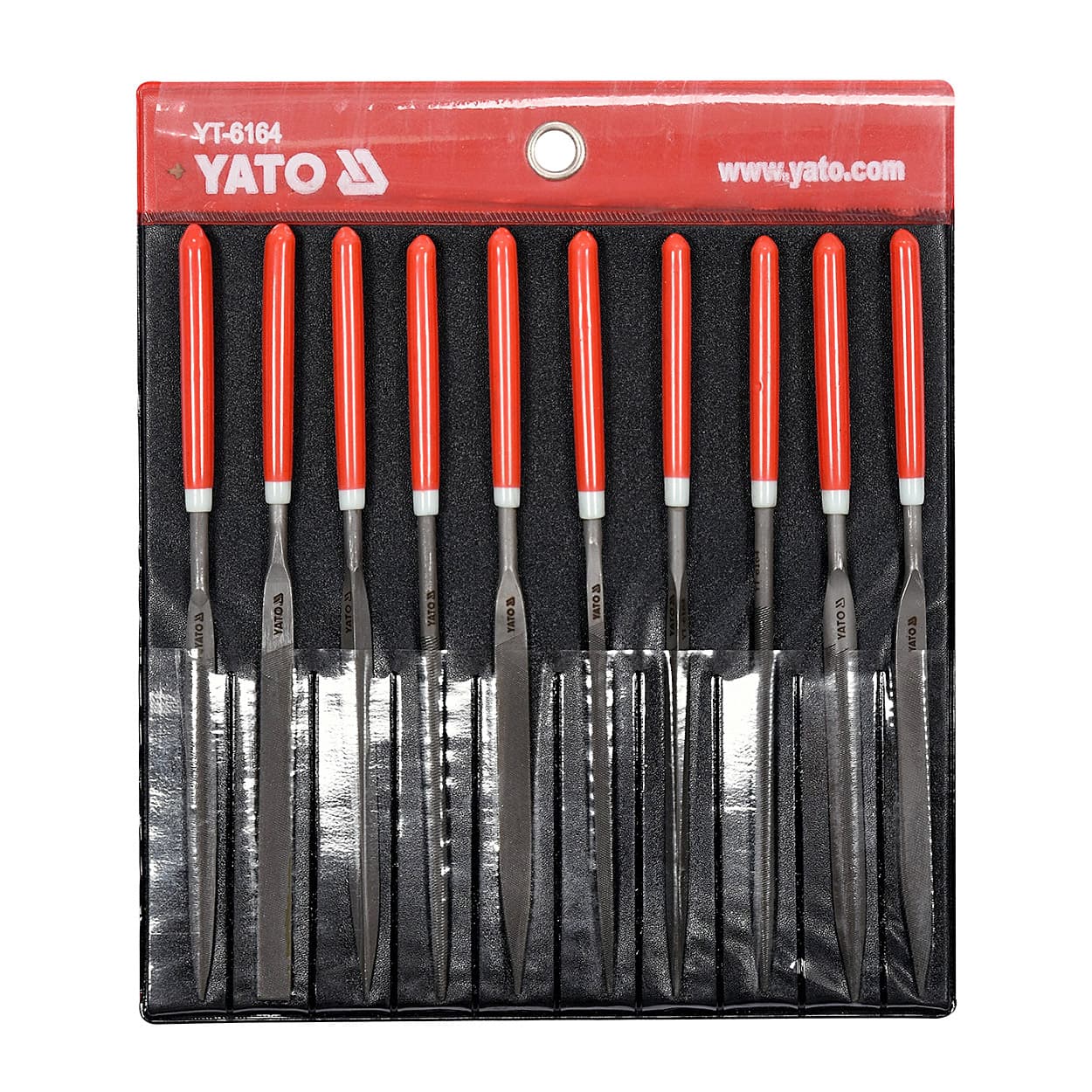 Yato 4 x 160 x 75 mm Needle File Set (Pack Of 10 Pcs), YT-6164