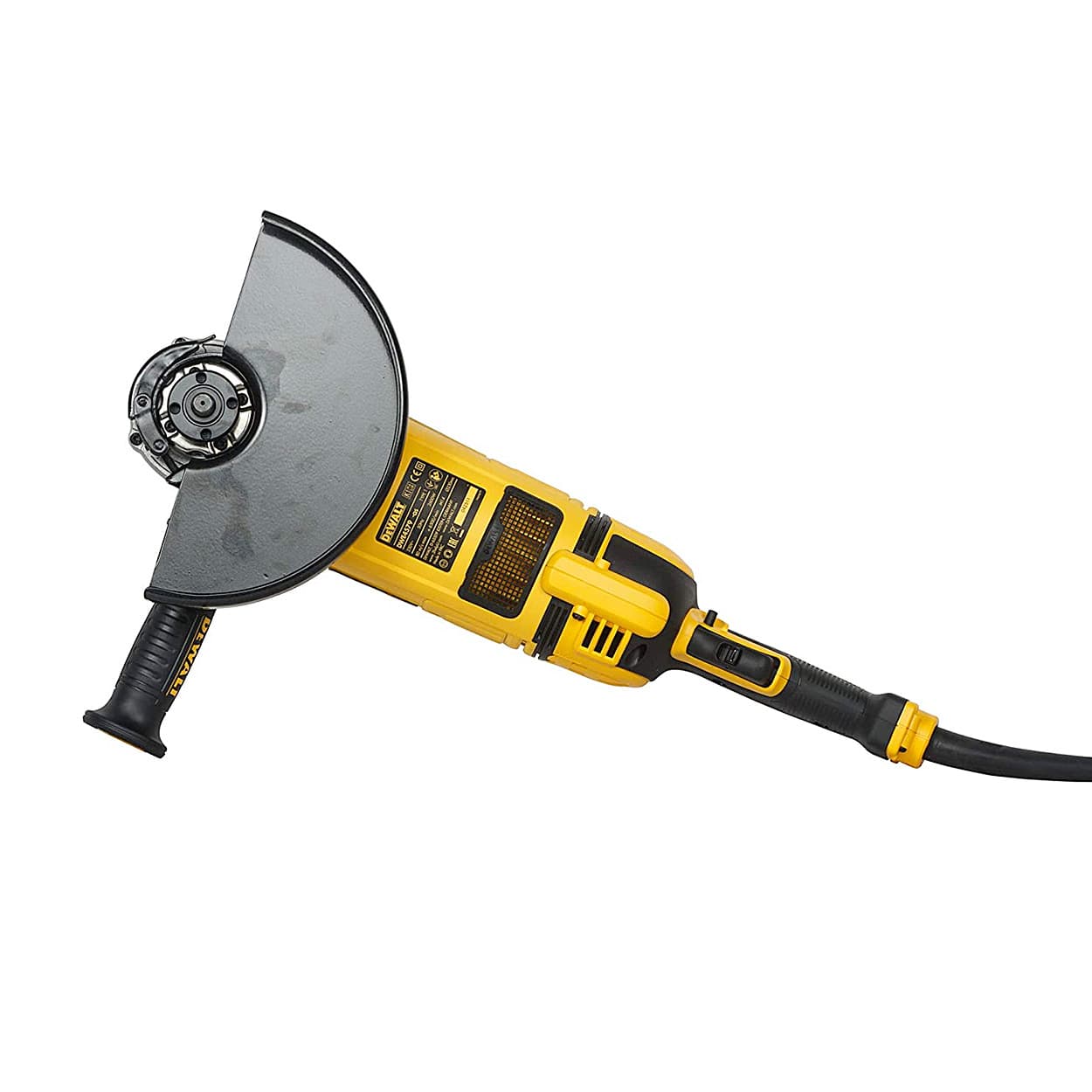 Dewalt 2600W / 230mm Large Angle Grinder with DES Techology & Innovative Anti Vibration System- Perform Protect Shield, DWE4579-QS