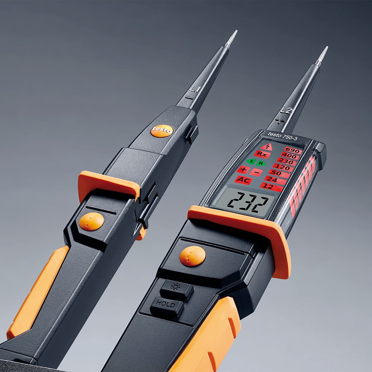 Testo 10V - 690V AC/DC Voltage Tester, Testo 750-3