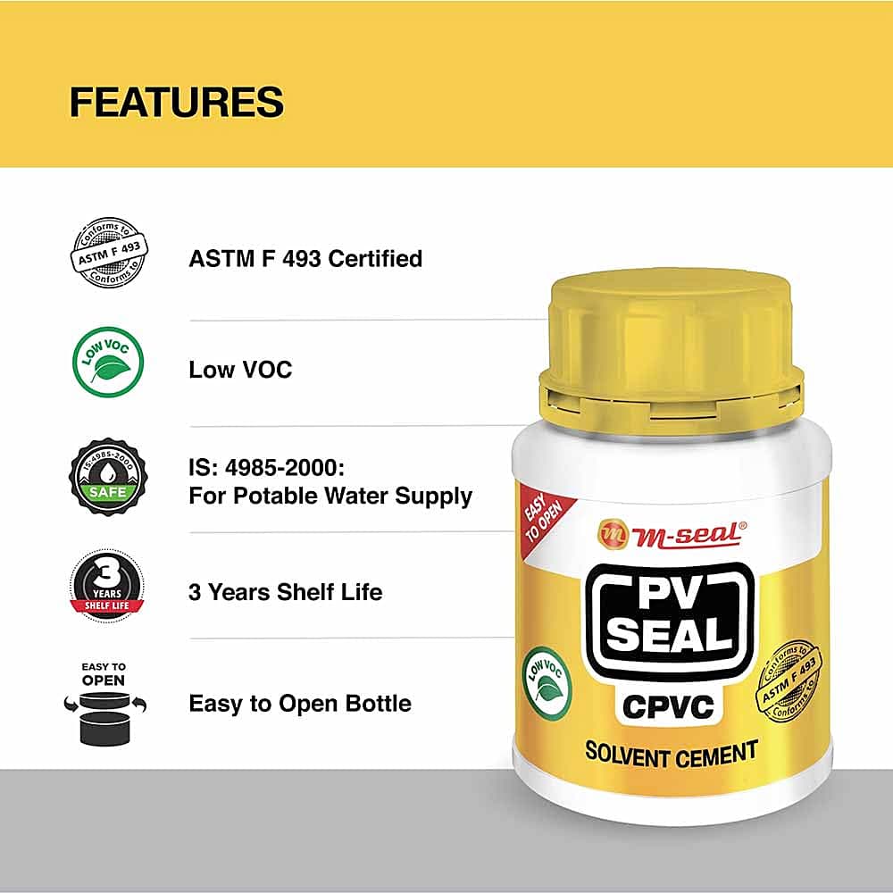 M-Seal 100 ml CX CPVC COEX Pack Solvent Cement (Pack of 12 Pcs)