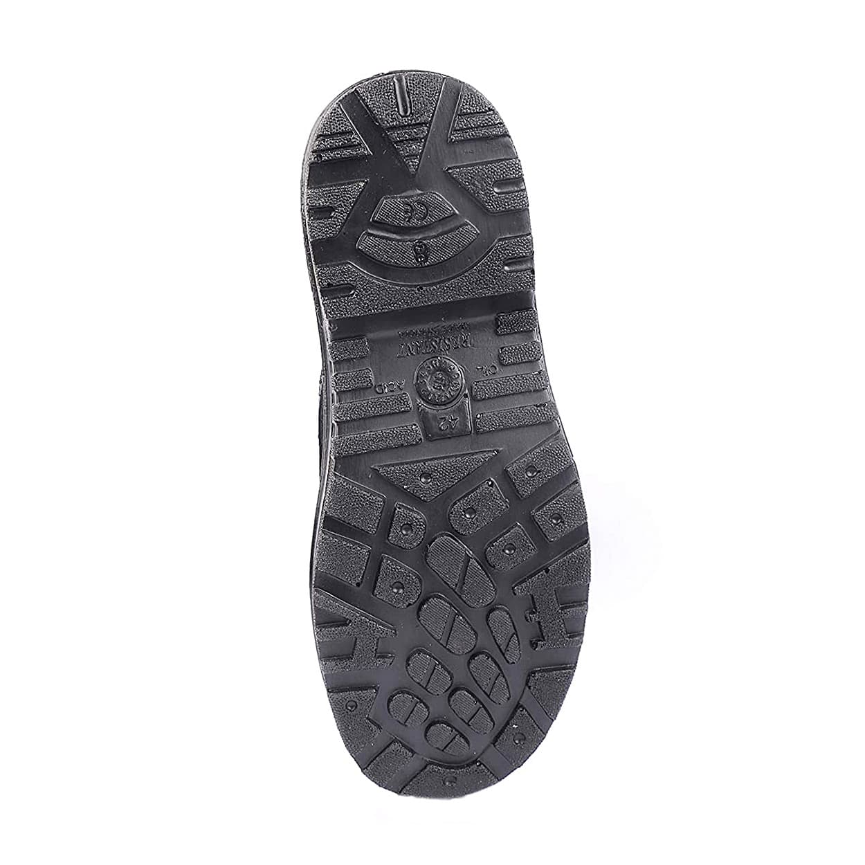 Hillson ISI Marked Single Density Black Split Leather Base Safety Shoes - Steel Toe (Black)