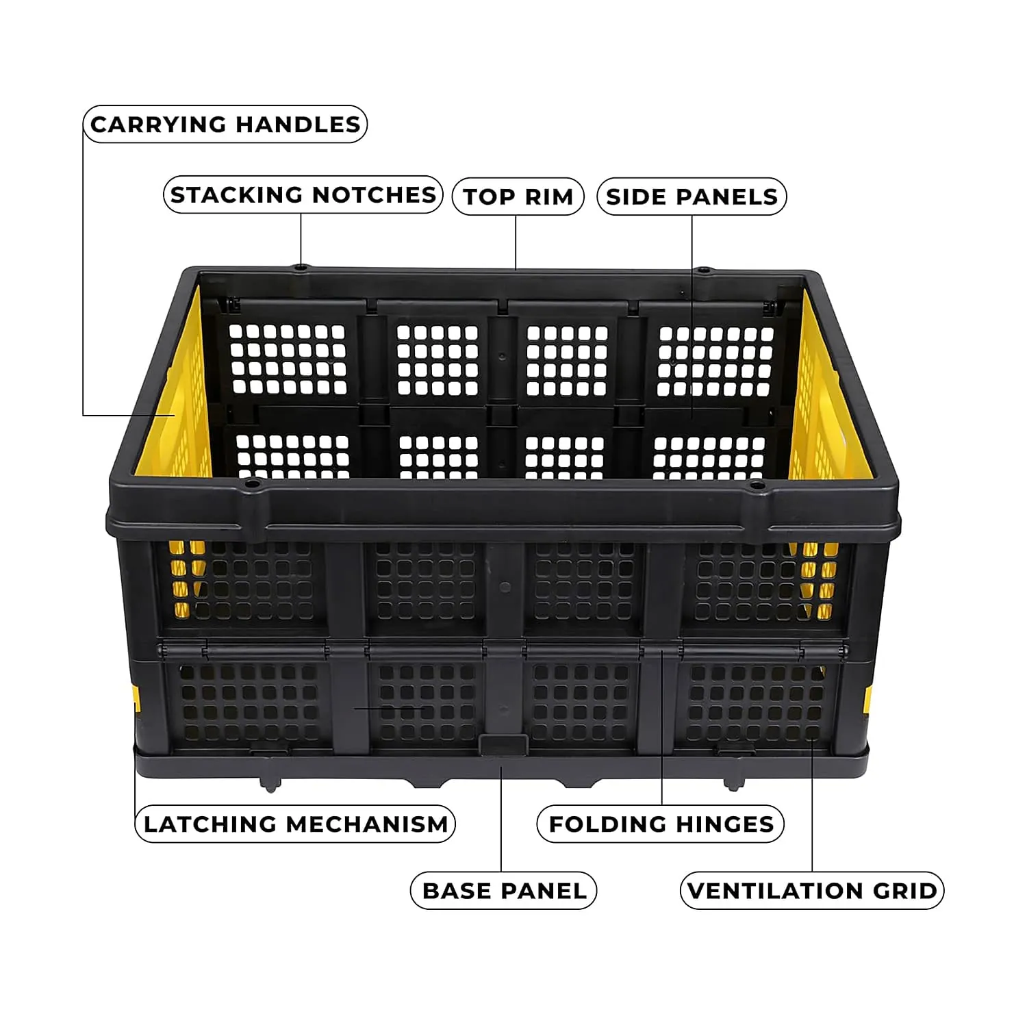 Stanley 25kg Load Capacity Folding Utility Basket, SXWT-FT505-SP