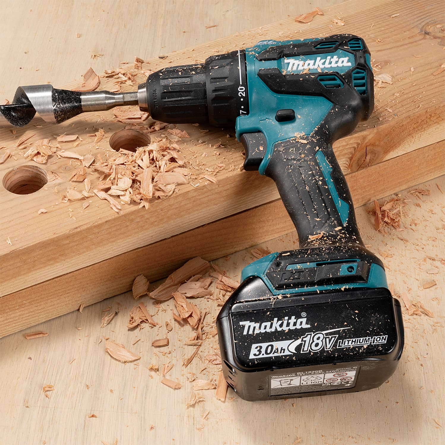 Makita 18V LXT Li-Ion 13 mm (1/2") Brushless Cordless Hammer Drill Driver (Bare Tool), DHP490Z