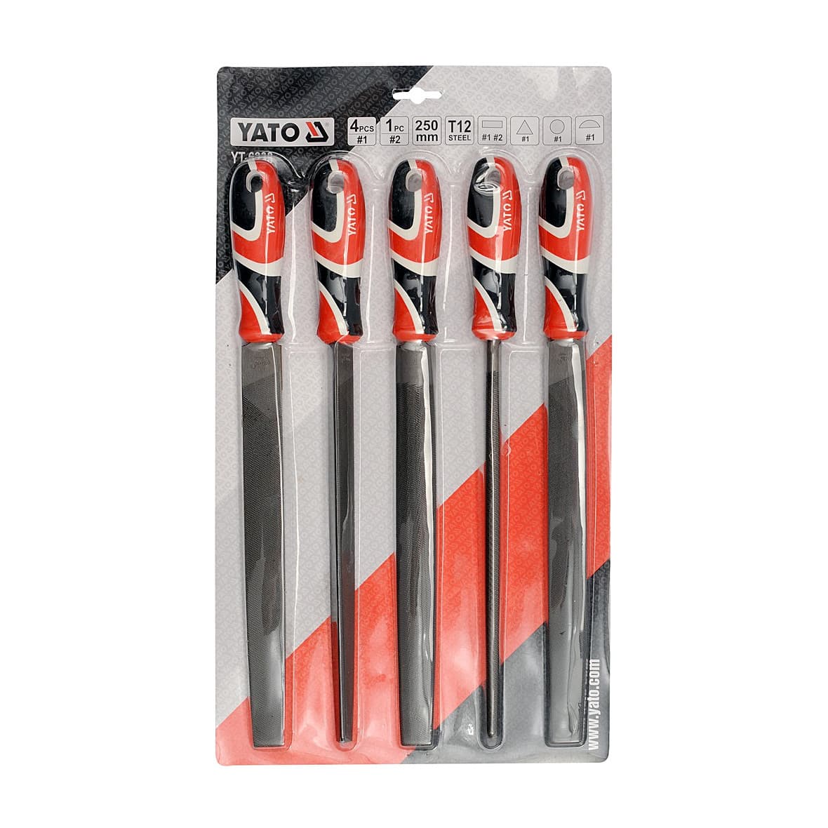 Yato 250 mm Metal File Set (Pack Of 5 Pcs), YT-6238