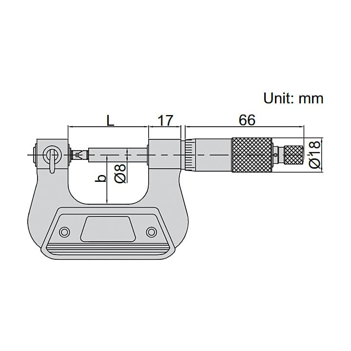 Insize 0 - 25 mm Screw Thread Micrometer, 3281-S25
