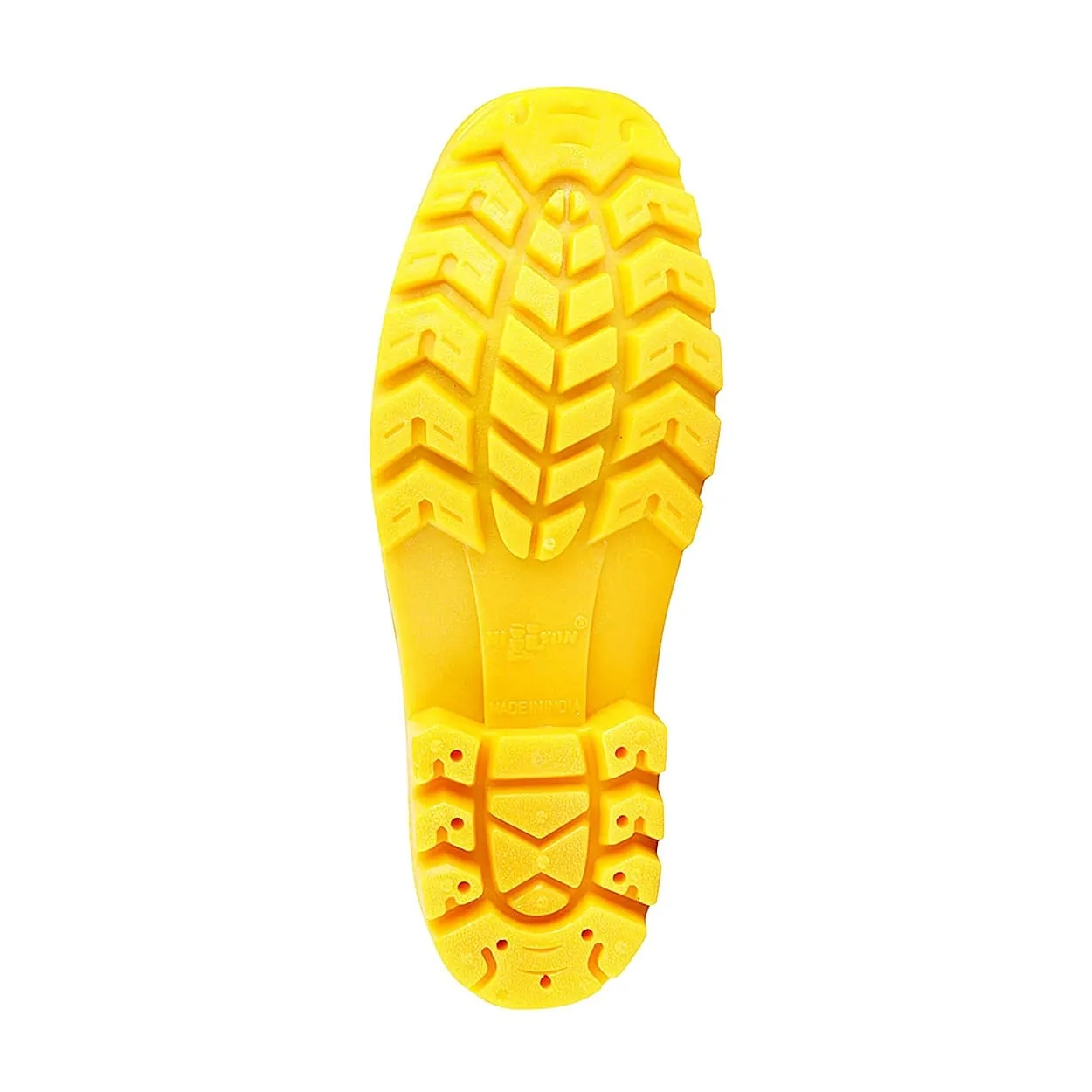 Hillson Sherpaa Dual Density PVC Safety Gumboots without Steel Toe - Black & Yellow