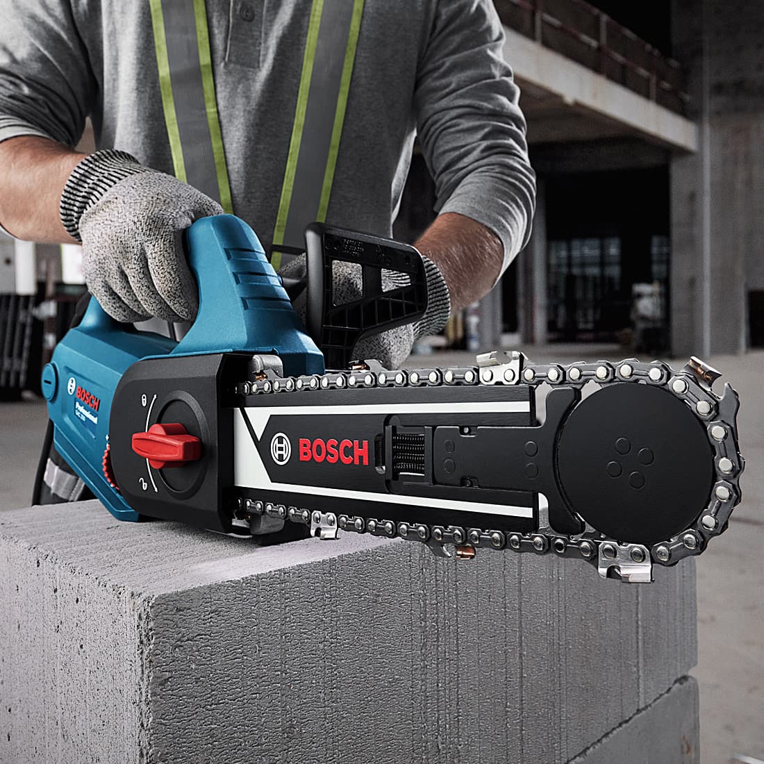 Bosch 14 inch / 1200W Professional Chain Saw / AAC Block Cutter, GAC 250