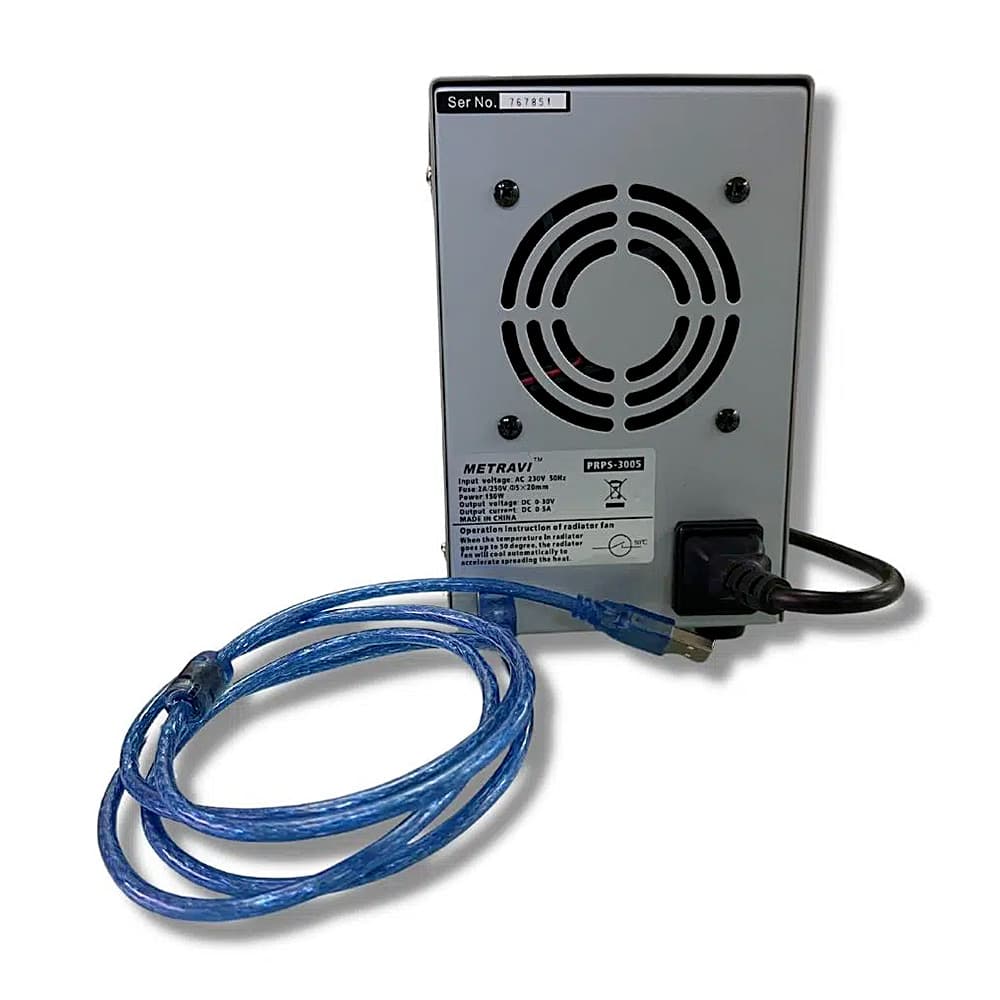 Metravi 0 - 30V / 0 - 5A Programmable DC Regulated Power Supply (Single Output), PRPS-3005