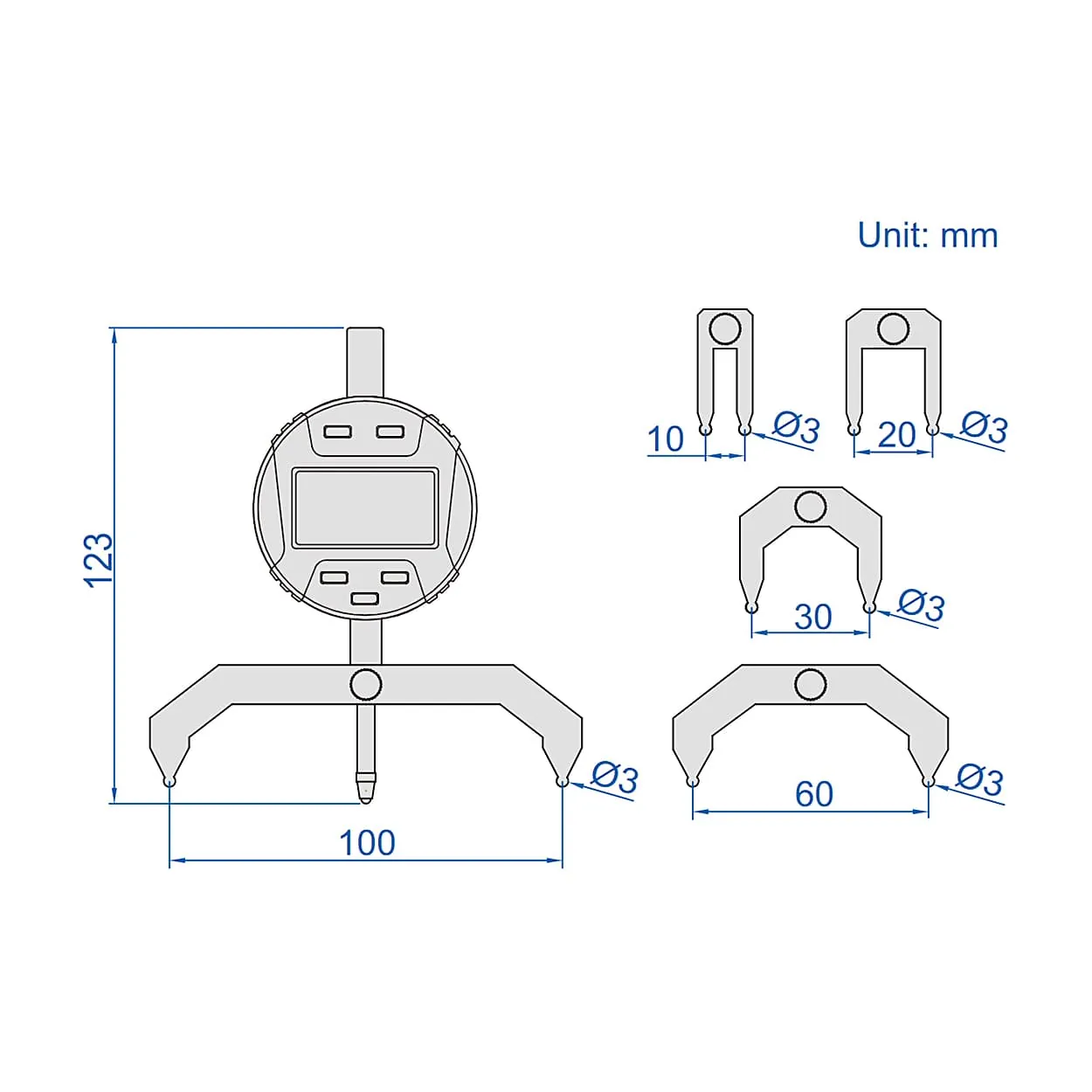 Insize 5-910 mm Digital Radius Gauge, 2511