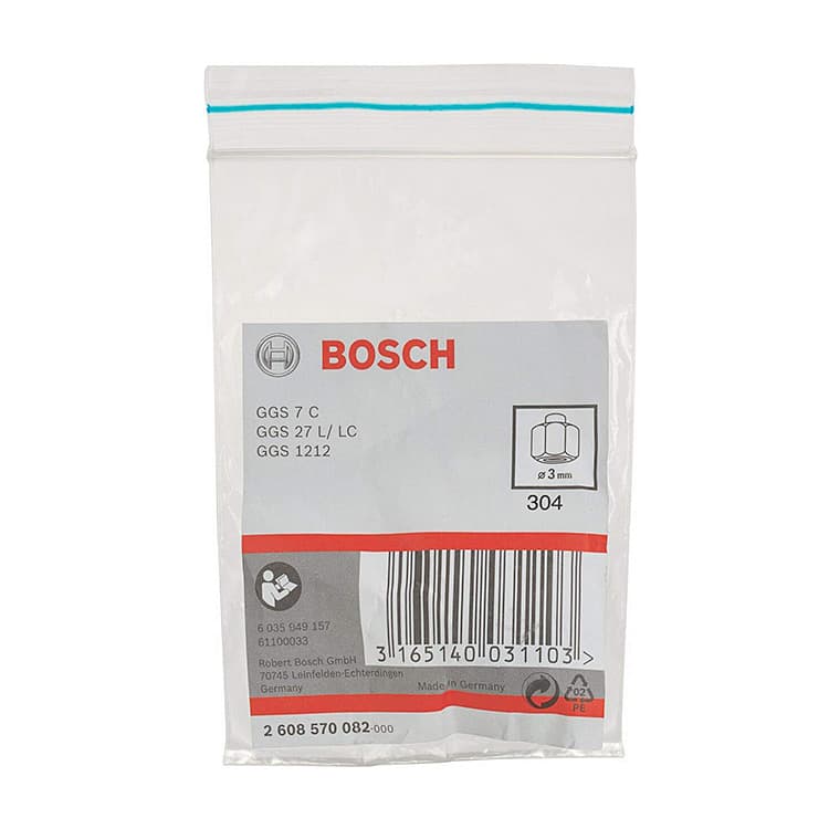 Bosch 3 mm Dia. Collet With Locking Nut, 2 608 570 082