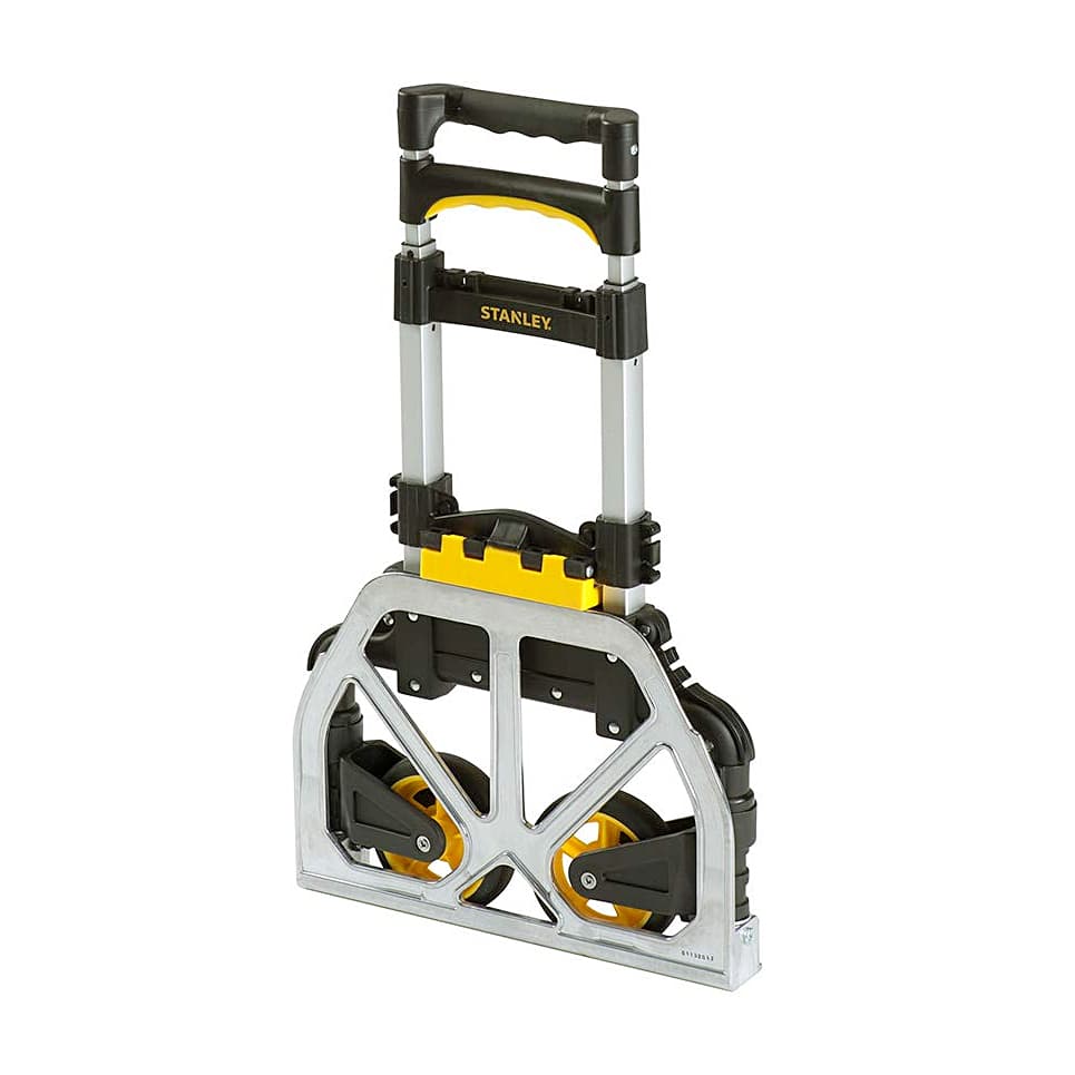 Stanley 60 Kg Load Capacity Light Weight Folding Hand Truck with Basket Holder, SXWT-FT501-SP