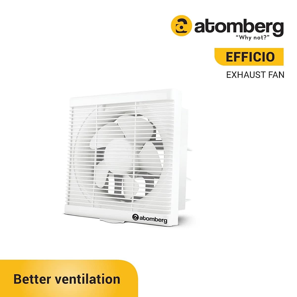 Atomberg Efficio 150 mm Energy Saving Exhaust Fan With BLDC Motor (White)