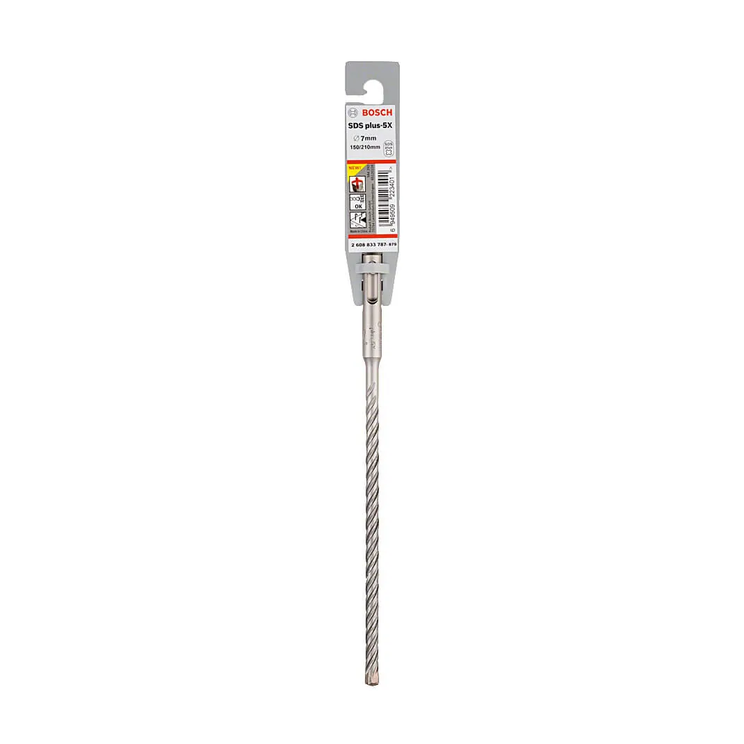Bosch 7.00 x 150 x 210 mm SDS Plus-5X Hammer Drill Bits, 2 608 833 787