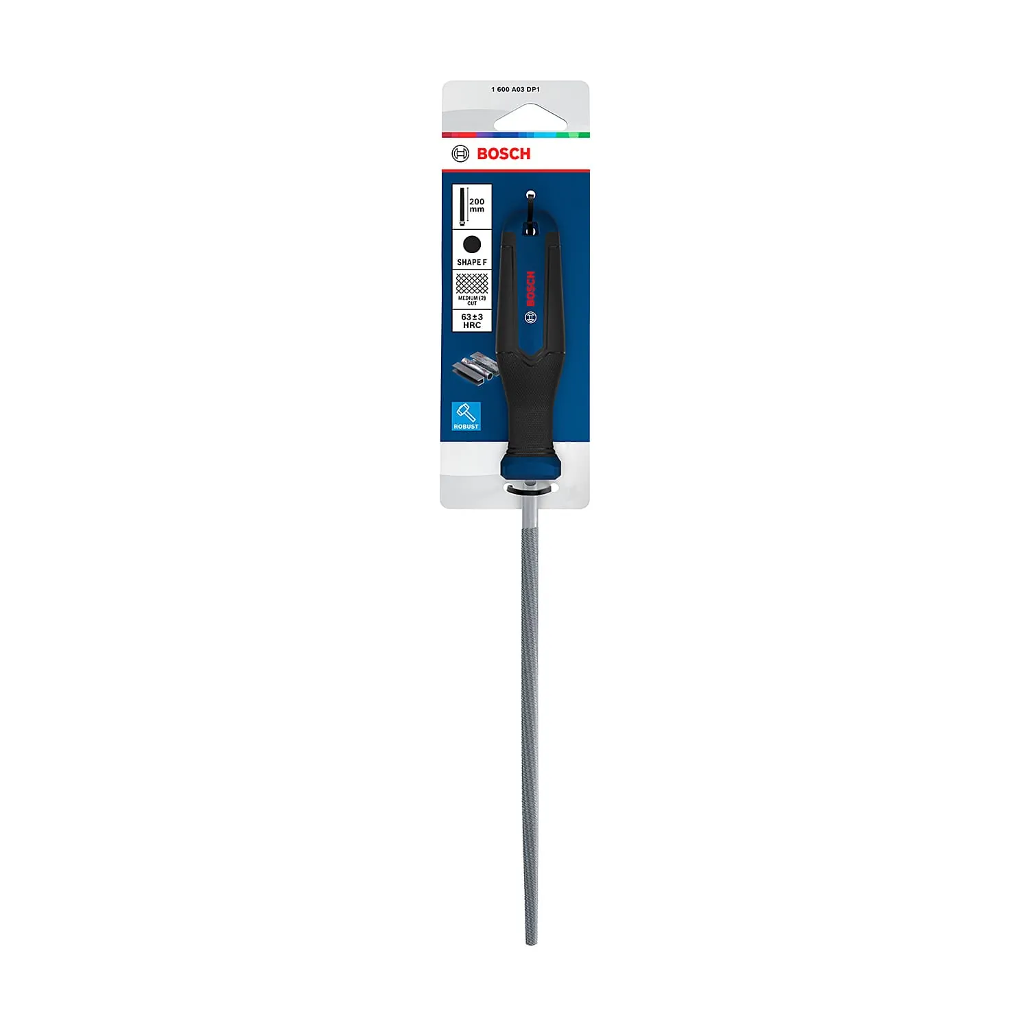 Bosch 200 mm / 8 inch Metal Round File (Shape F), 1 600 A03 DP1