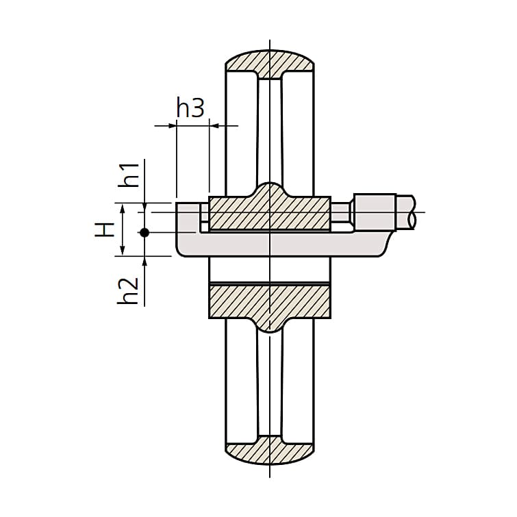 Mitutoyo 1 - 2 inch Hub Micrometer, 147-352
