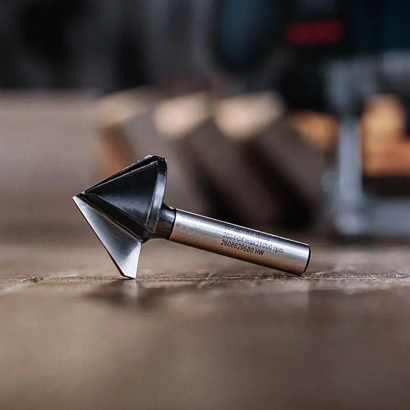 Bosch 31.8 mm Pro Router Bit (V-Groove Bit), 2 608 629 680