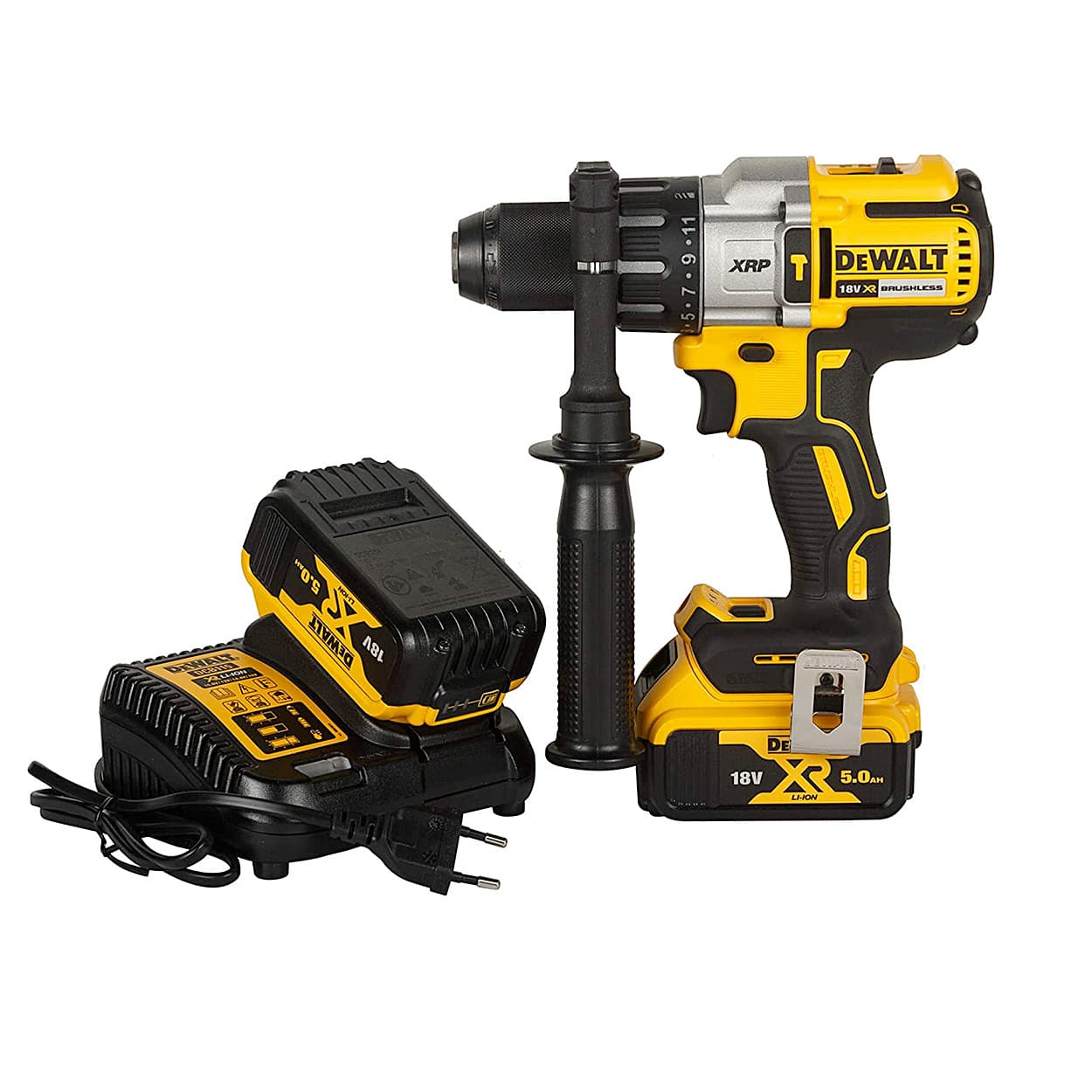 Dewalt 18V / 13mm XR Li-ion Premium Cordless Hammer Drill Machine Driver with Brushless Motor with 2x5.0Ah Battery Included, DCD996P2-QW