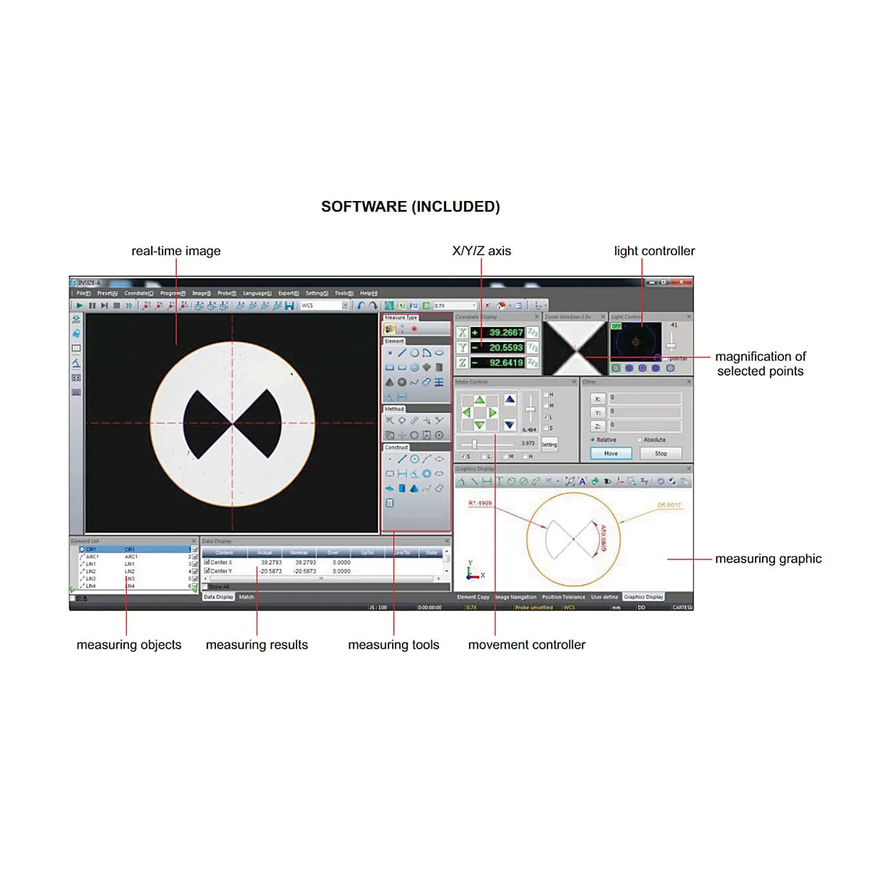 Insize 150 x 100 mm Toolmaker Microscope without Computer (Monocular), ISD-VMM205D