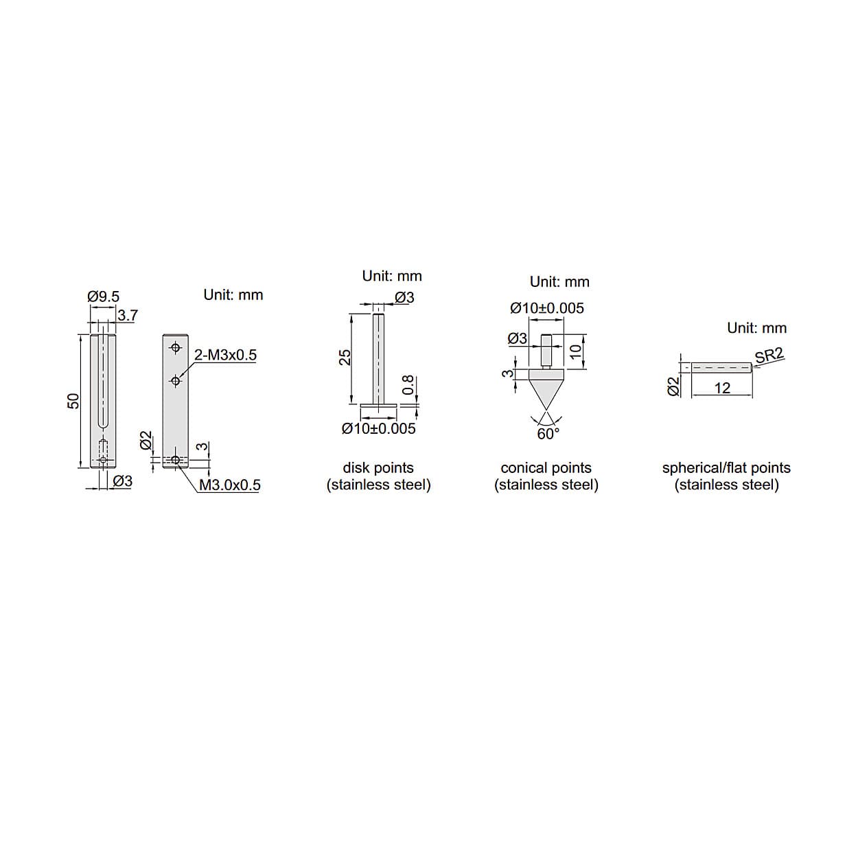 Insize Accessory Set for Digital Calipers, 6144