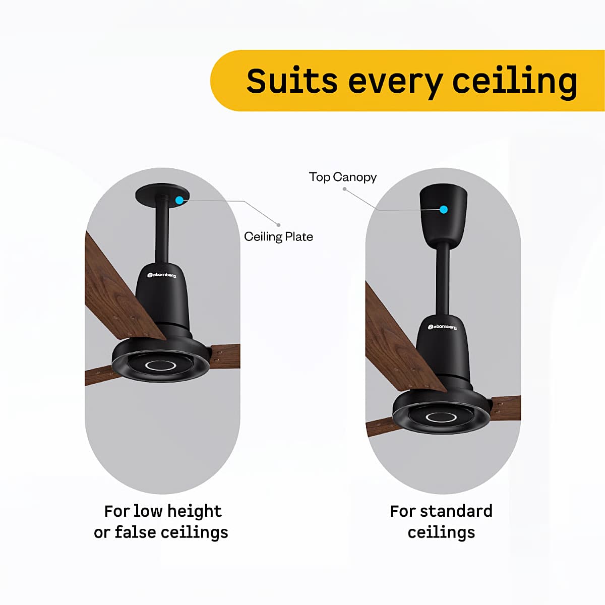 Atomberg Studio Nexus 900 mm Smart Ceiling Fan with BLDC Motor, IoT & Remote (Dark Walnut)