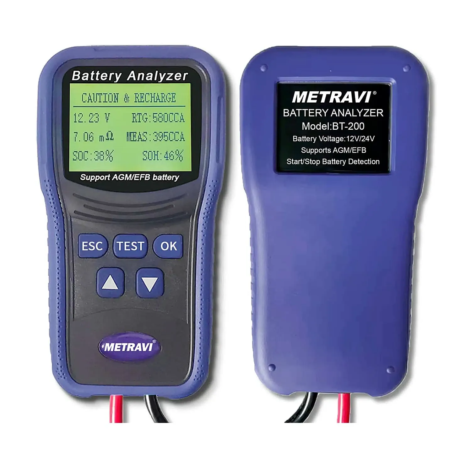 Metravi 100CCA - 2000CCA Battery Analyser, BT-200