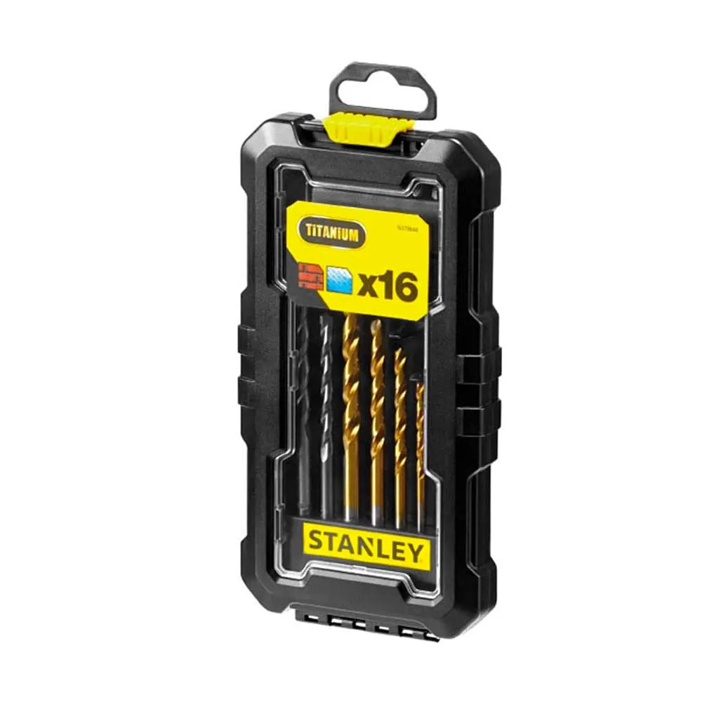 Stanley 16 Pcs Titanium Drilling & Screw Driving Set, STA7221