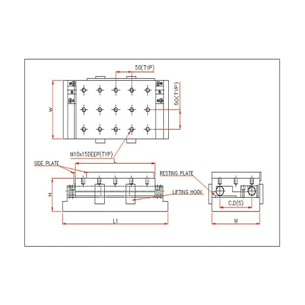 Crystal 150 x 120 x 85 mm Sine Table, AA-6011