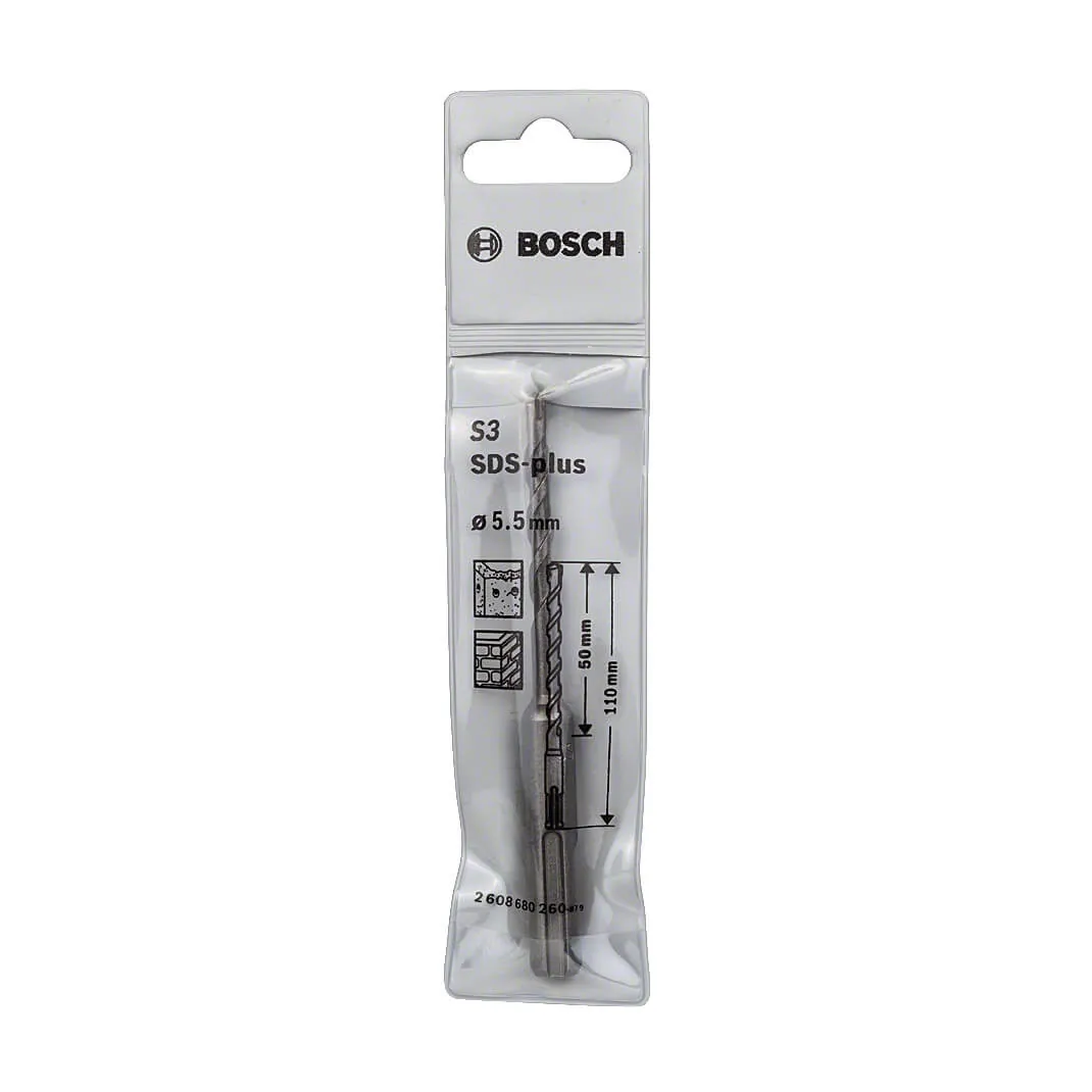 Bosch 5.50 x 110 mm SDS plus-1 Drill Bits, 2 608 680 260