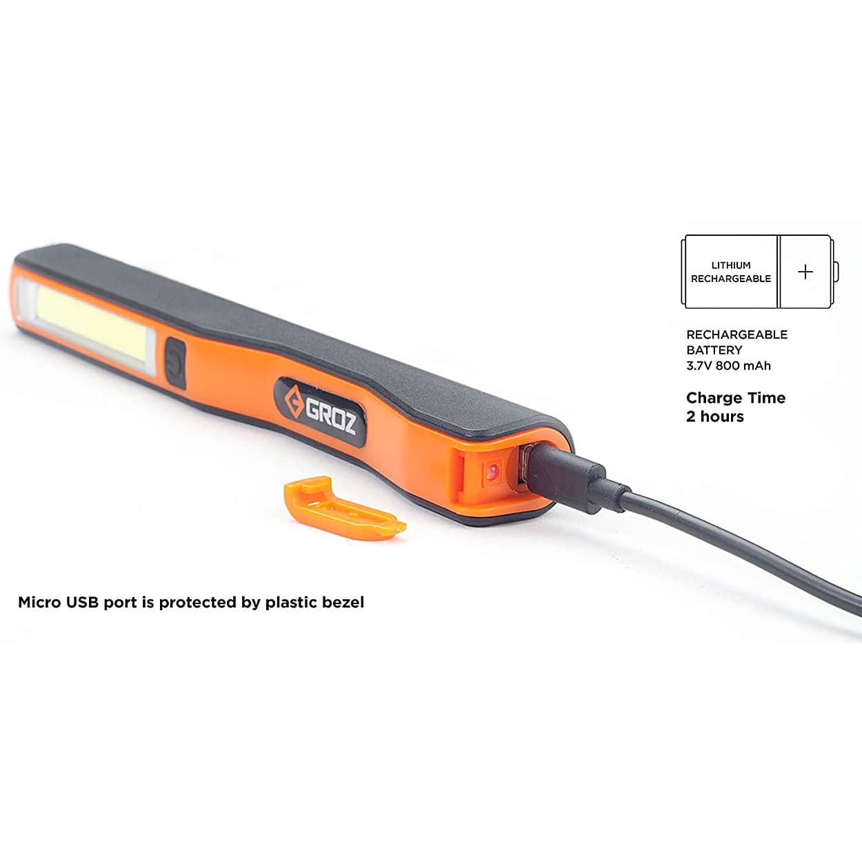 Groz 3W COB Rechargeable Pen Light (Dual Function), LED/335