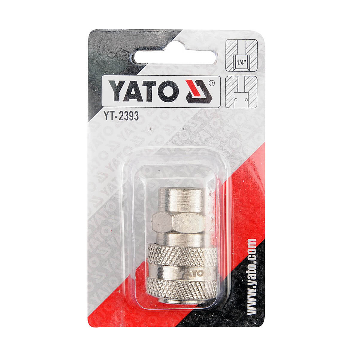 Yato 1/4 Inch Quick Coupler 1/4" F x 1/4" M, YT-2393