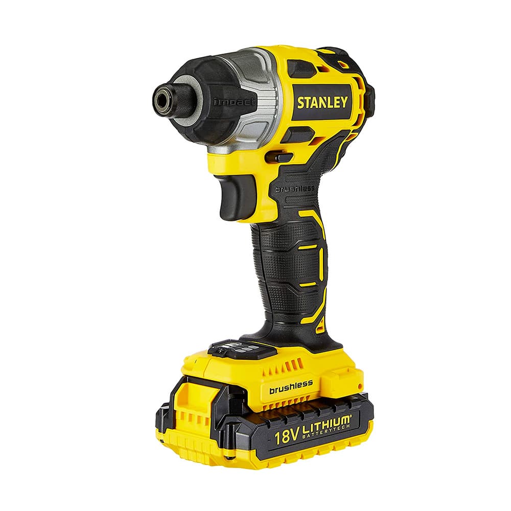 Stanley 18V / 2.0 Ah Li-ion Brushless Impact Driver (Cordless), SBI201D2K-B1