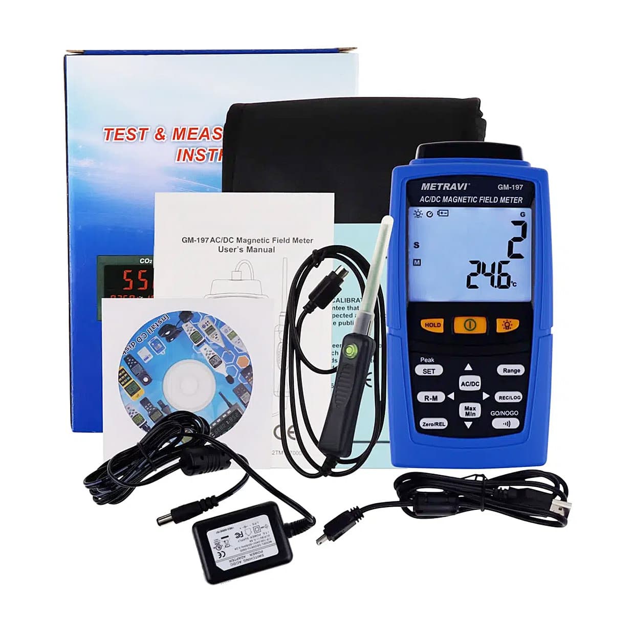 Metravi 3000mT / 30000G Static Cum Electromagnet Gauss Meter, GM-197