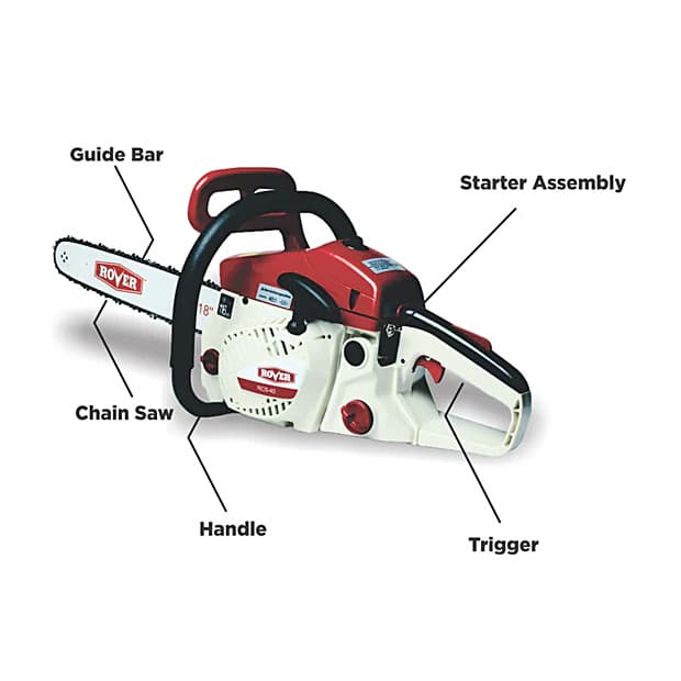 Rover 18 Inch / 2 HP Gasoline Chain Saw With Oregon Chain, RCS-4018