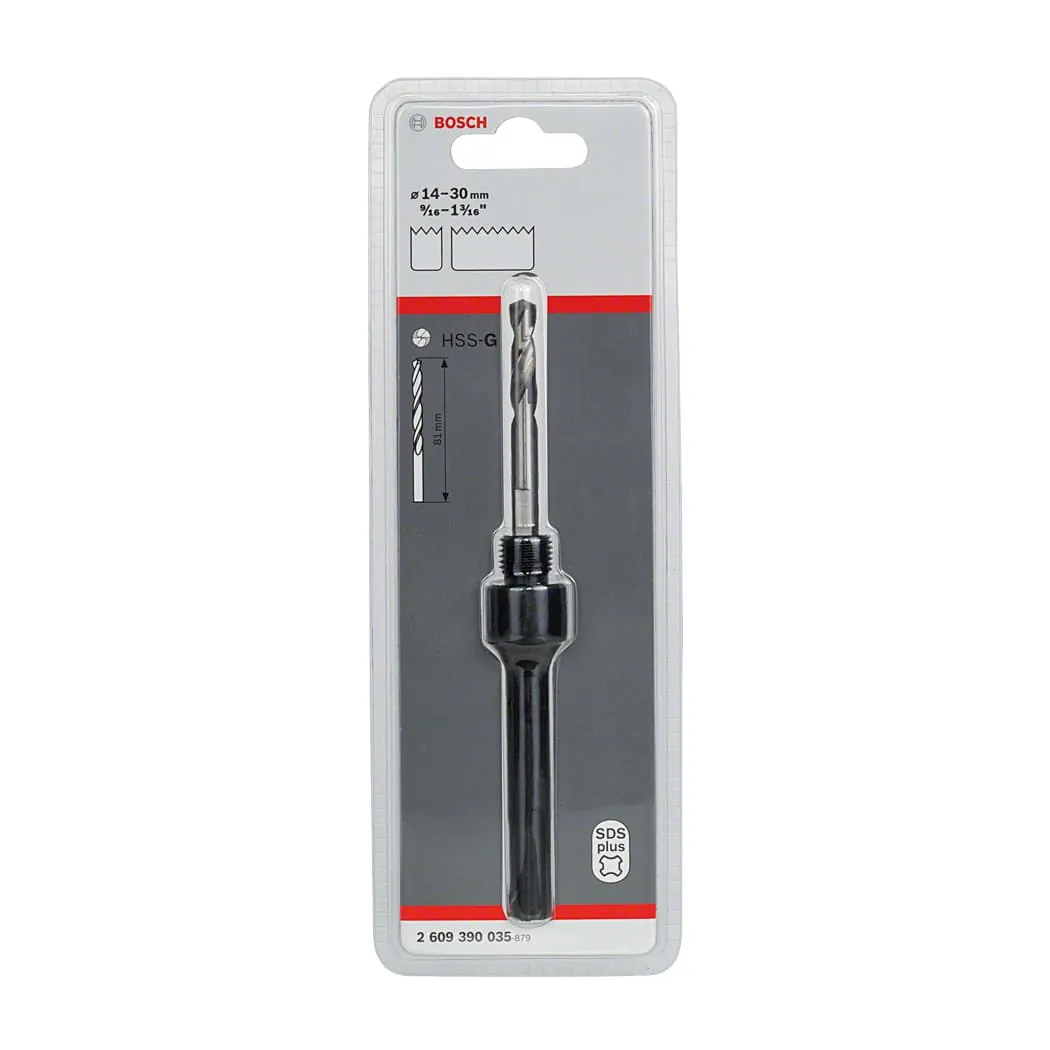 Bosch Hex adapter with 1/2" - 20UNF thread with HSS-G pilot drill bit, 2 609 390 035