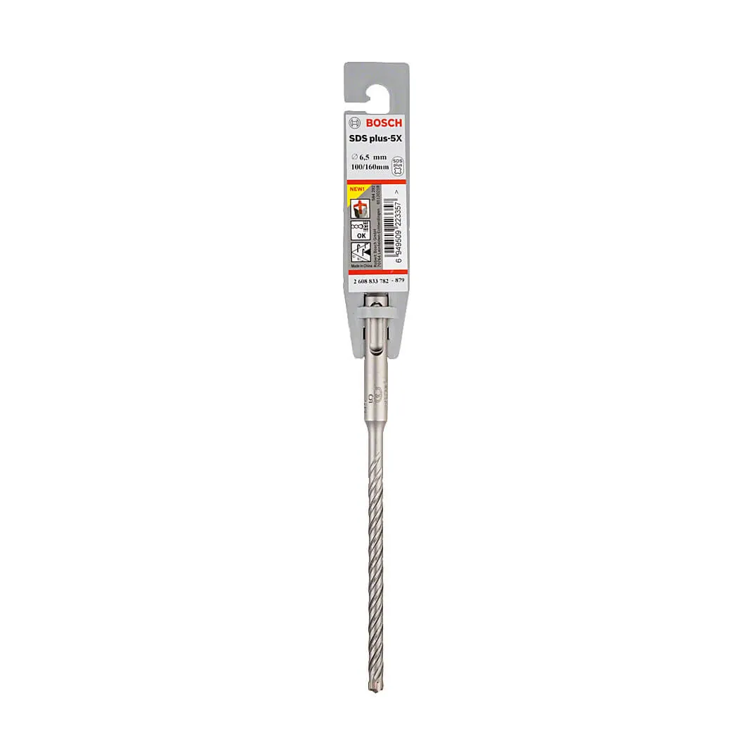 Bosch 6.50 x 100 x 160 mm SDS Plus-5X Hammer Drill Bits, 2 608 833 782