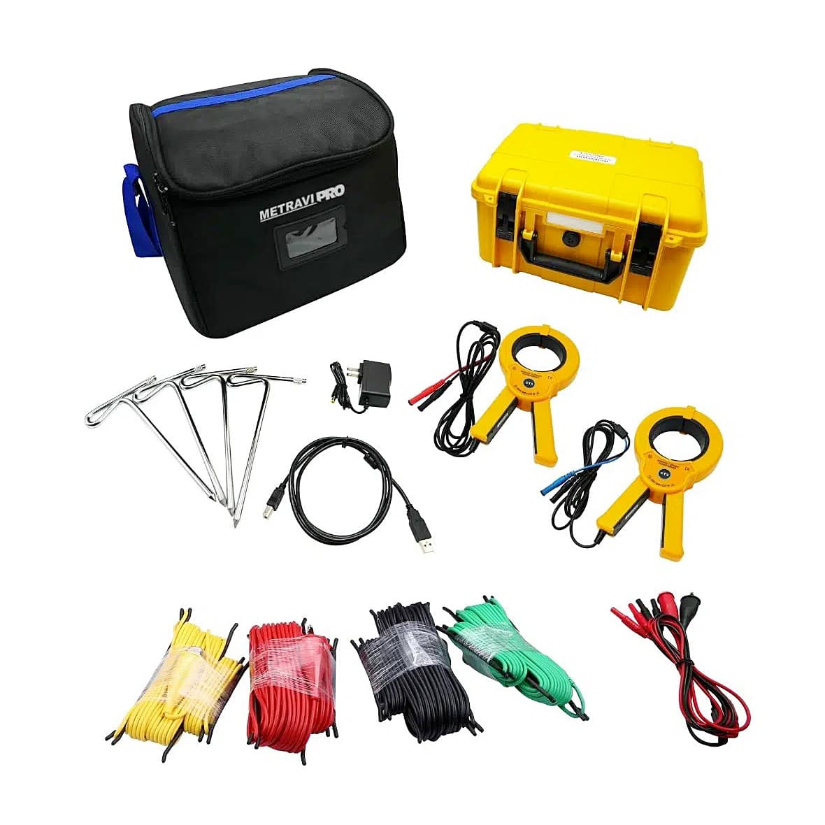 Metravi 0 - 600A Earth Current Range Digital Double Clamp Earth Resistance Tester, PRO ERT-1635