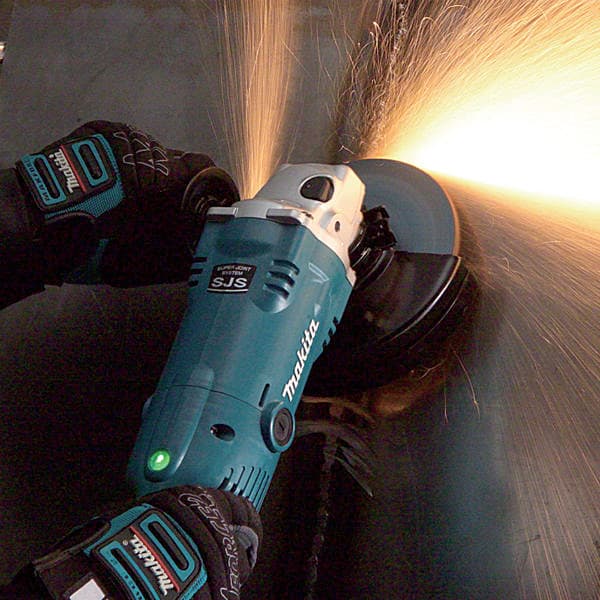 Makita 125mm / 5 inch, 1450W SJS Angle Grinder with Anti-Restart Function, Soft Start & Finger Trigger Switch, GA5020C