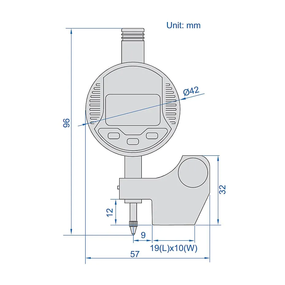 Insize 0 - 5 mm / 0.2 inch Digital Height Gauge, 2146-4B