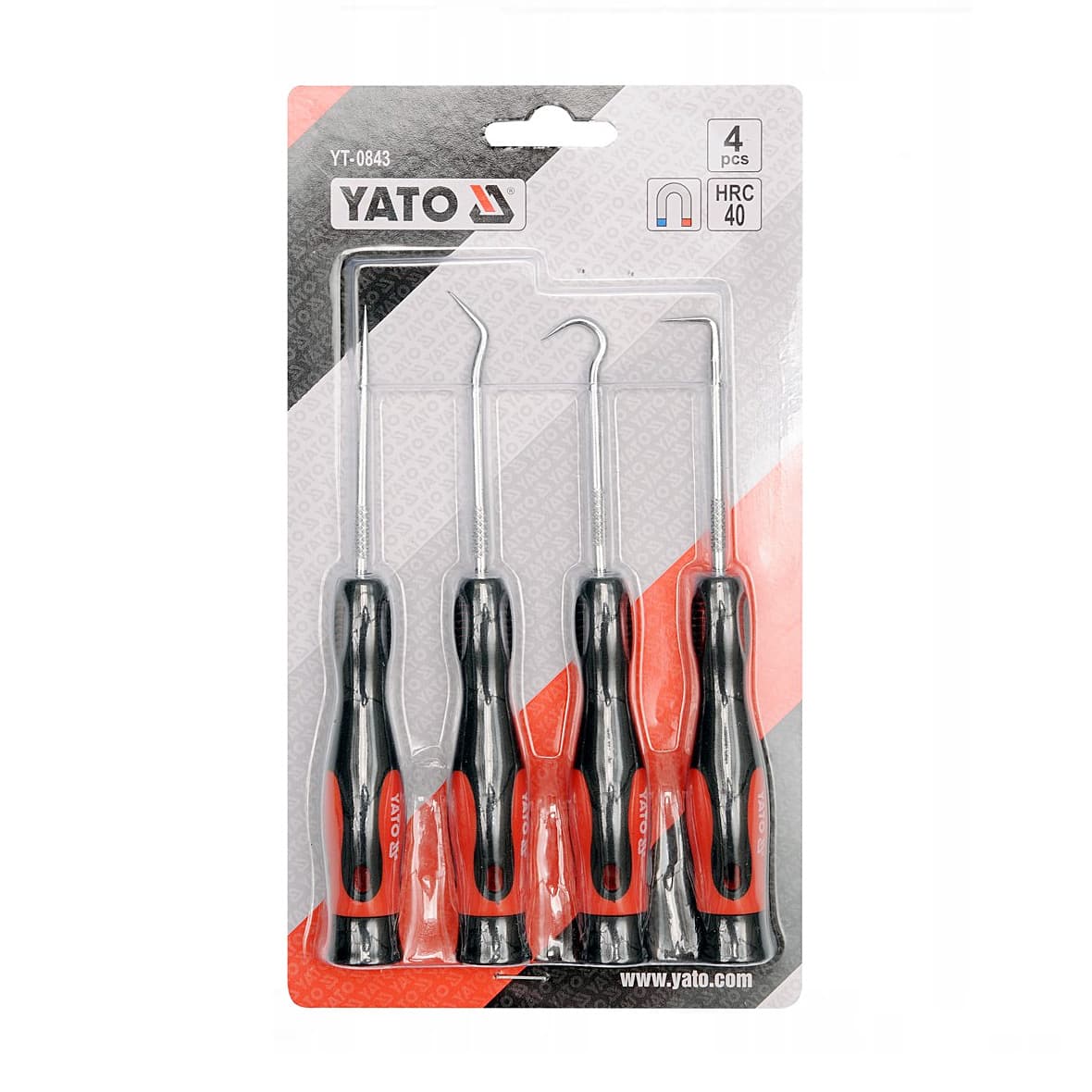 Yato 4 Pcs Mini Hook & Pick Set, YT-0843