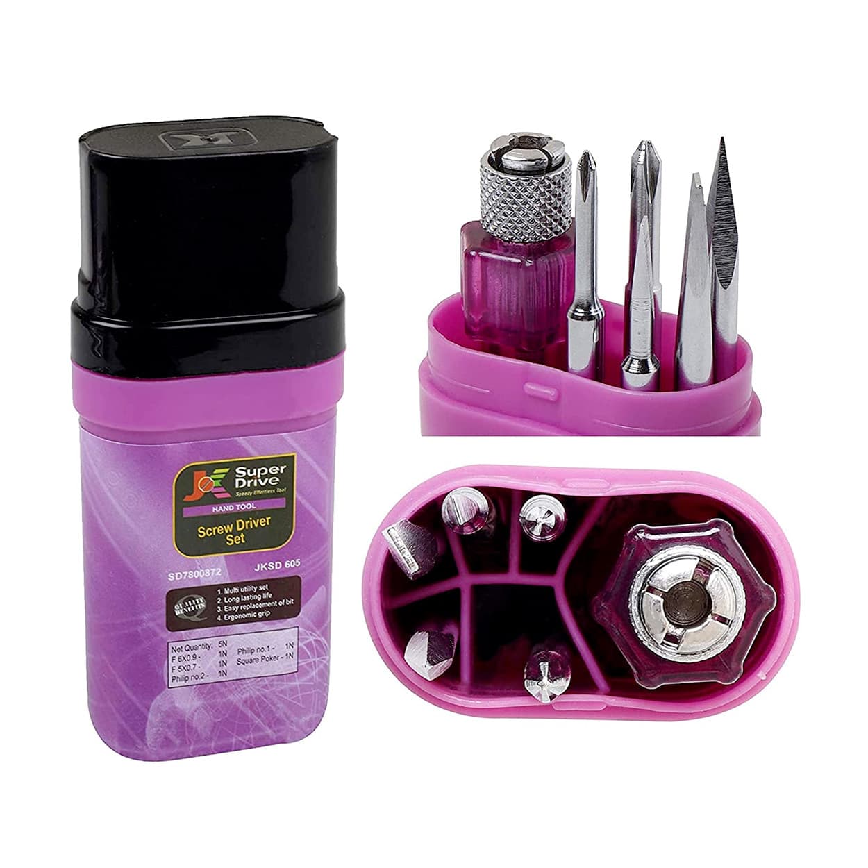 JK Super Drive 4 Pcs Essential Hand Tool Kit, SD7800893