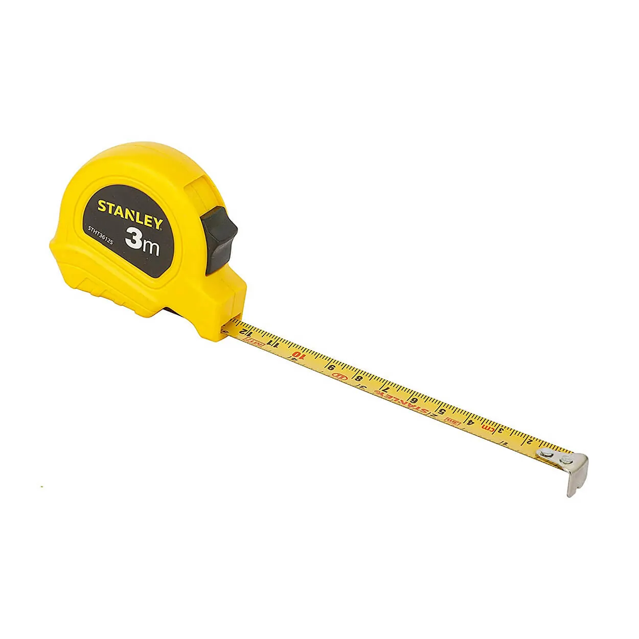 Stanley 3Mtr x 13mm Width Plastic Short Measuring Tape, STHT36125-812