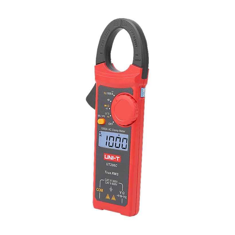 UNI-T 6000 Count / 1000A AC True RMS Digital Clamp Meter, UT206C