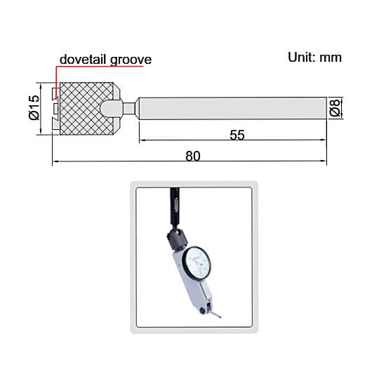 Insize Dial Test Indicator Universal Holder, 6297-1
