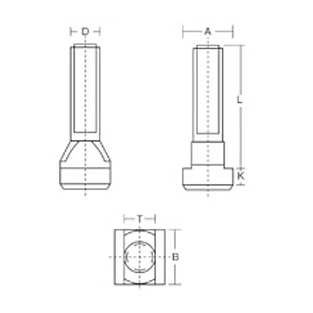 Apex 10mm x M10 x 40mm Length Clamping T-Bolts (Pack of 10 Pcs), 929-5