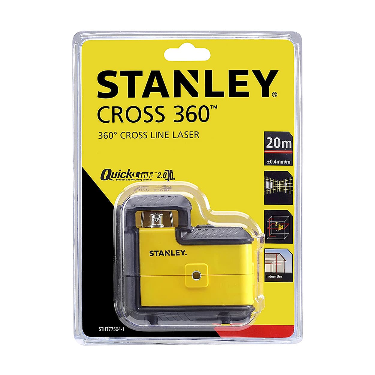 Stanley Cross 360 Red Beam Line Laser Level, STHT77504-1