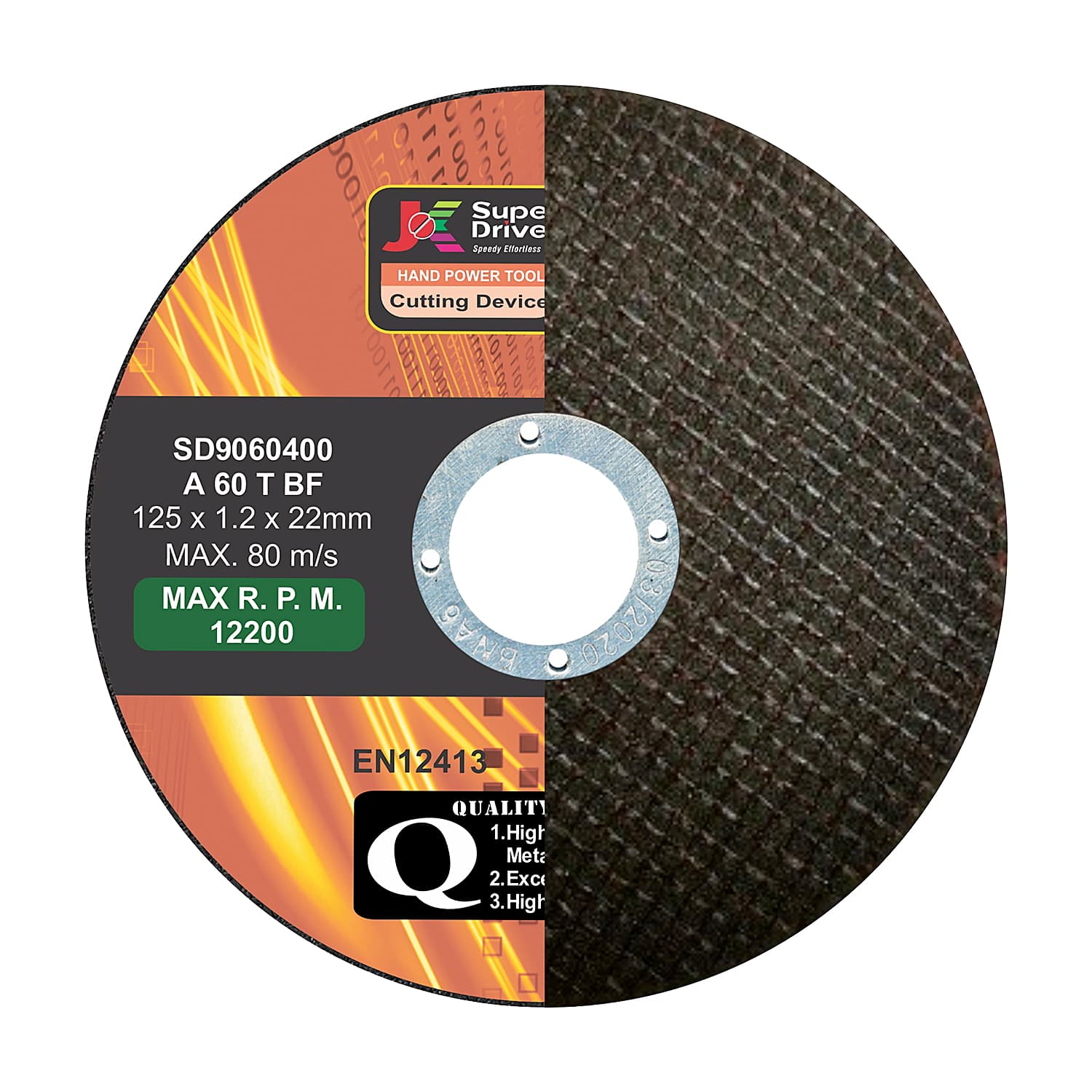 JK 125 x 1.2 x 22 mm Black Cutting Disc For Metal (Pack of 25 Pcs), SD9060400