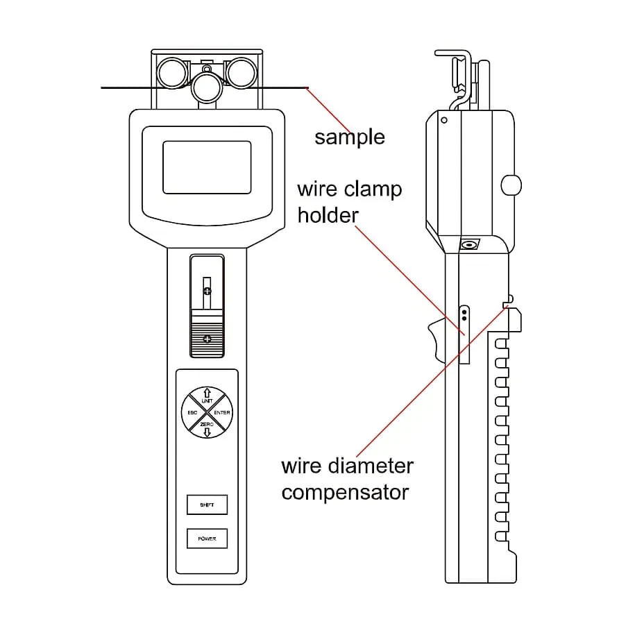 Insize 20 - 2000N Wire Tensiometer, ISF-DT200K