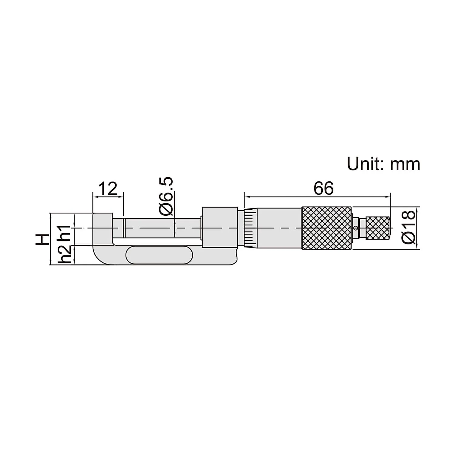 Insize 25 - 50 mm Hub Micrometer, 3292-50
